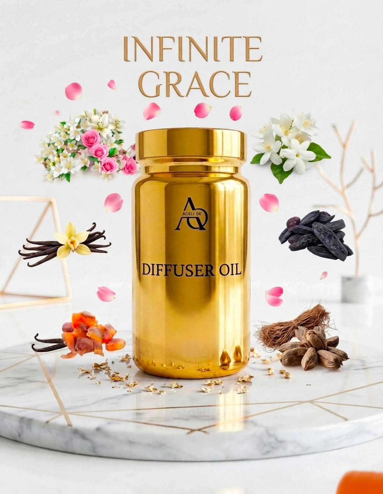 Infinite Grace Diffuser Oil 100ml gold bottle (100ML)