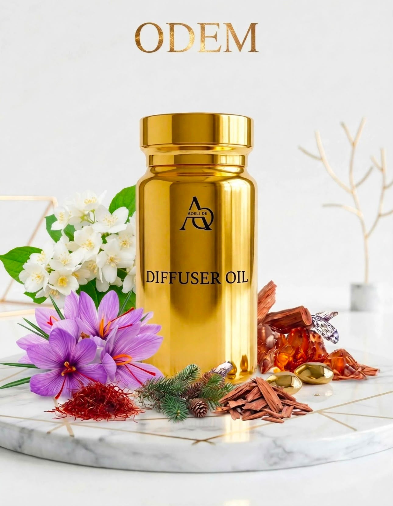 Odem Diffuser Oil 100ml gold bottle (100ML)