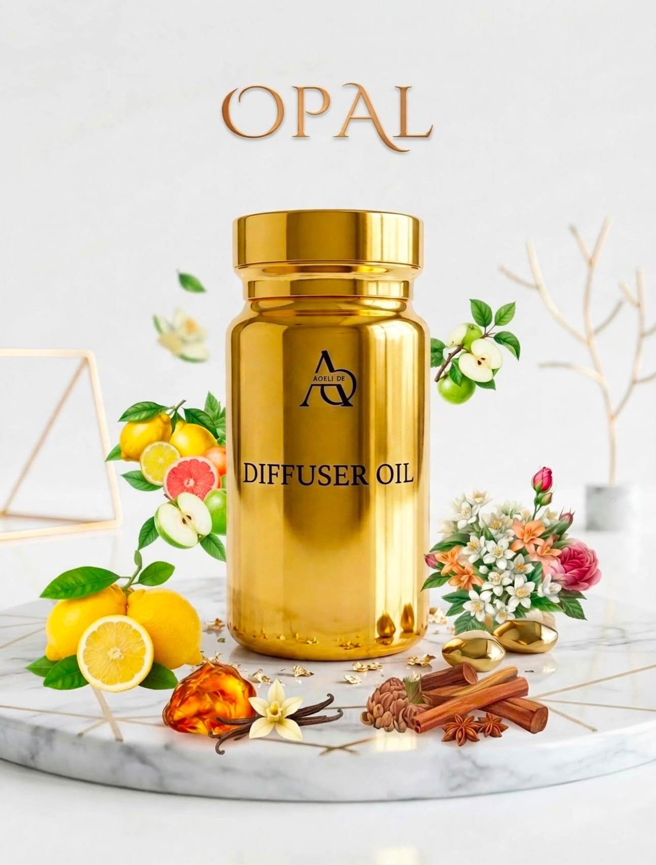 Opal Diffuser Oil 100ml gold bottle (100ML)