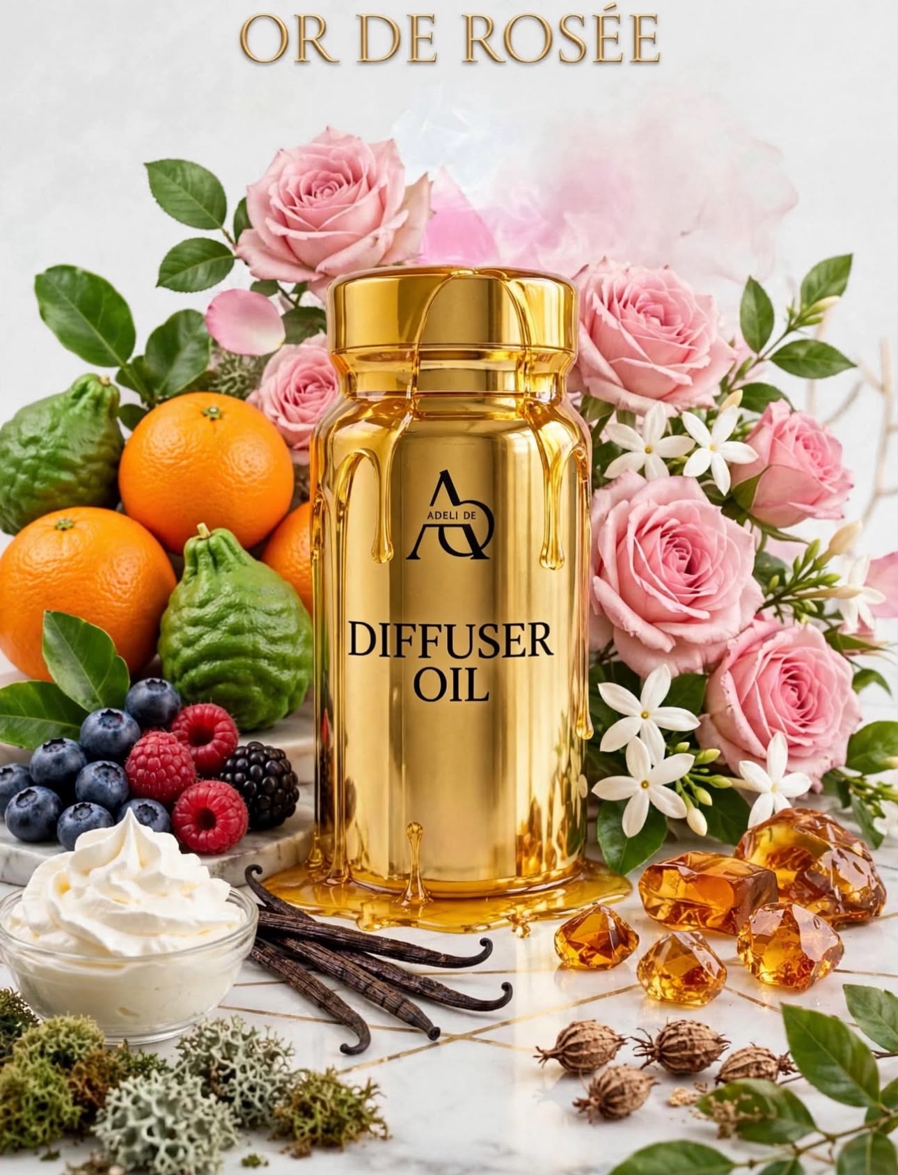 Or de Rosée Diffuser Oil 100ml gold bottle (100ML)
