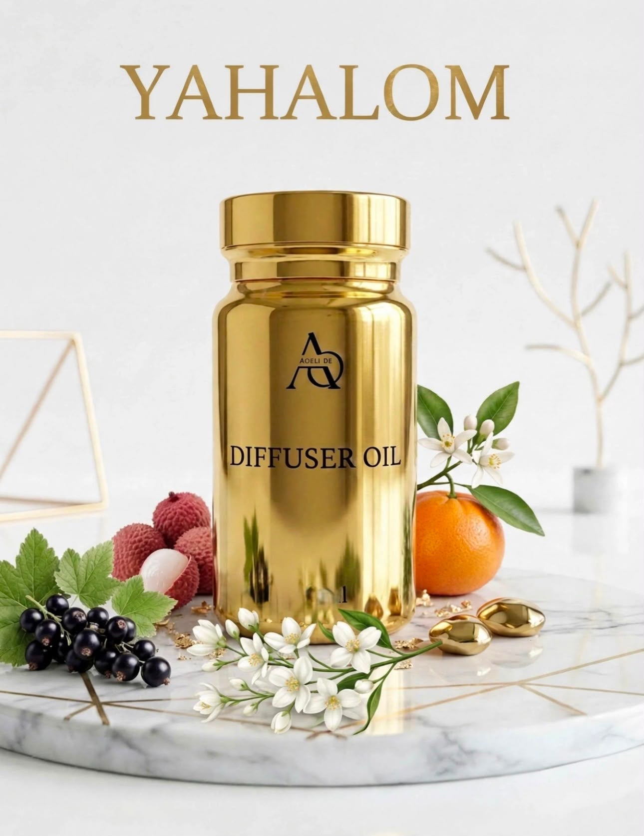 Yahalom Diffuser Oil 100ml gold bottle (100ML)